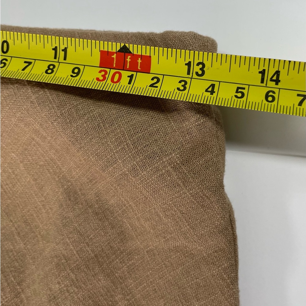 RW&CO Camel Linen Blend Maxi Skirt Side Slits Straight Fit with Drape - XS - Picture 8 of 10